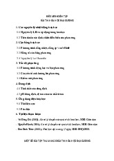 Đề cương chi tiết ôn tập hoá học đại cương môn Hóa học | Trường Đại Học Tây Nguyên