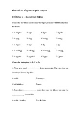 Đề thi học kỳ 1 môn Tiếng Anh lớp 8 năm học 2024 - 2025 | Bộ sách Right On