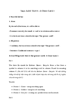 Giải Tiếng Anh 6 Unit 11: A Closer Look 1 | Global Success