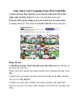 Soạn Anh 6 Unit 2 Language Focus SGK Cánh Diều