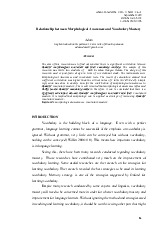 Relationship between Morphological Awareness and Vocabulary Mastery