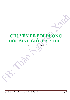 Chuyên đề bồi dưỡng học sinh giỏi cấp THPT  (có đáp án)