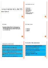 Bài giảng Luật Kinh Tế | Trường Đại học Thương Mại