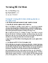 Đề cương môn Tư tưởng Hồ chí minh - trường đại học kinh tế- tài chính thành phố Hồ chí minh.