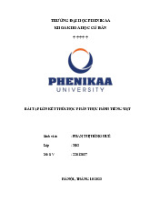 Bài tập lớn kết thúc học phần môn học thực hành Tiếng Việt  | Trường Đại học Phenikaa