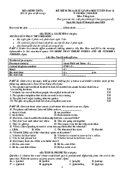 Đề Kiểm Tra Chất Lượng Đội Tuyển Hsg 11 Năm Học 2018-2019 Môn Tiếng Anh