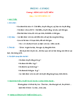 Giáo án vật lý 10 học kỳ 1