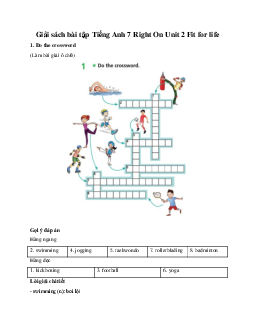 Giải sách bài tập Tiếng Anh 7 Right On Unit 2 Fit for life