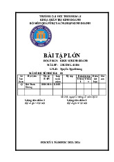 Bài tập lớn Khởi sự kinh doanh | Đại học Thương Mại