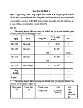 Bài Tập Chủ Đề 4: Trái Phiếu Chuyển Đổi và Hạch Toán Vốn Chủ Sở Hũu | Môn Kế toán ngân hàng - Học viện Ngân hàng