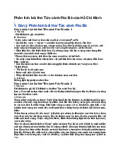 Phân tích bài thơ Tức cảnh Pác Bó của Hồ Chí Minh Ngữ văn 8