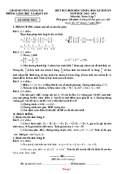 Đề thi học sinh giỏi toán lớp 7 huyện Lương Tài năm 2022-2023 (có đáp án)