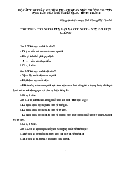 350 câu trắc nghiệm các chương - Triết học Mác - Lênin | Trường Đại học Kinh tế, Đại học Quốc gia Hà Nội