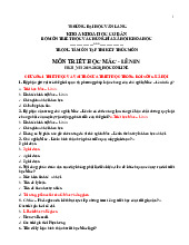 200 câu trọng tâm Triết học Mác Lenin-Trường đại học Văn Lang