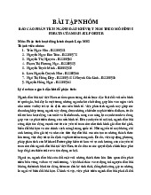 Báo cáo phân tích ngành dầu khí việt nam theo mô hình 5 forces của michael porter  | Môn Phân tích hoạt động kinh doanh - Đại học Cần Thơ