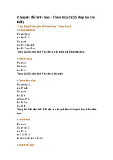 Chuyên đề hình học - Toán lớp 5 (Có đáp án chi tiết)