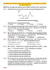 Đề Kiểm Tra Bài Ứng Dụng Đạo Hàm Để Giải Quyết Bài Toán Thực Tế Lớp 12 Giải Chi Tiết