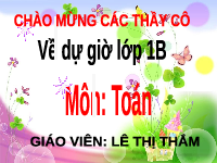 Giáo án điện tử Toán học 1 Vì sự bình đẳng: Phép trừ không nhớ trong phạm vi 20