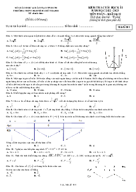 Đề học kì 1 Toán 12 năm 2022 – 2023 trường THPT Nguyễn Chí Thanh – TP HCM