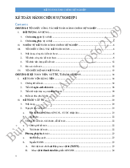 Giáo trình kế toán hành chính sự nghiệp 1 | Đại học Mở Hà Nội