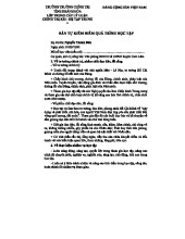 Bản Tự Kiểm Điểm Học Tập - Khóa K33 Trung Cấp Chính Trị