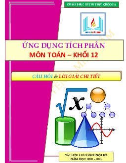 5 dạng toán ứng dụng của tích phân thường gặp Toán 12