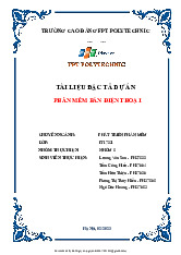 Phần mềm Quản lý Bán Điện Thoại | Môn Kĩ thuật phần mềm - Trường Cao đẳng Thực hành FPT
