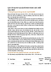 Lịch đi học trở lại của 63 tỉnh thành mới nhất năm 2024