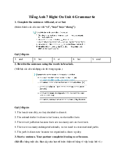 Tiếng Anh 7 Right On Unit 6 Grammar 6e