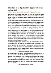 Cảm nhận về vẻ đẹp tâm hồn Nguyễn Trãi chọn lọc hay nhất