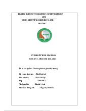 bài tập lớn môn kinh tế vi mô  -Trường Đại học Tài nguyên và môi trường Hà Nội