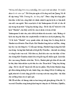 Phân tích “Sống hay không sống - Đó là vấn đề”  | Văn mẫu 11 Chân trời sáng tạo