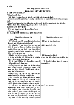 Giáo án Hoạt động trải nghiệm lớp 4 Tuần 17 | Kết nối tri thức