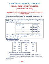 Các Bài Toán Thực Tế Ứng Dụng Phương Trình–Hệ Phương Trình Lớp 9 Giải Chi Tiết
