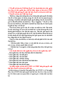 Đề cương câu hỏi lý thuyết môn Triết học Mác - Lenin có gợi ý trả lời | Học viện Công nghệ Bưu chính Viễn thông