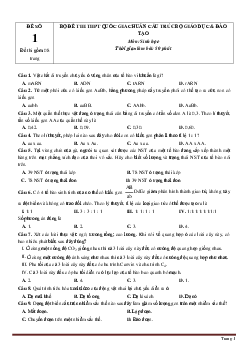 TOP 29 đề thi thử THPTQG chuẩn cấu trúc Bộ GD và ĐT môn sinh học (có đáp án và lời giải chi tiết)