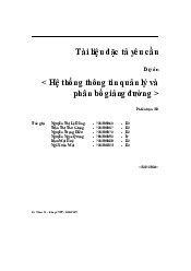 Tài liệu đặc tả yêu cầu - Phân tích thiết kế hệ thống | Đại học Sư Phạm Hà Nội