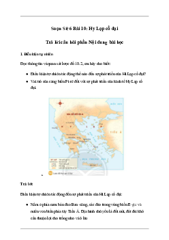 Giải Lịch sử lớp 6 Bài 10: Hy Lạp cổ đại - Chân Trời Sáng Tạo