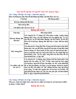 Soạn Ngữ văn 6 sách Chân trời sáng tạo (Tập 1) bài Ôn tập trang 109