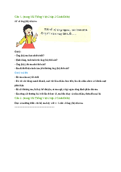 Giải SGK môn Tiếng việt 2 - Bài 12: Viết về ông bà (1)| Cánh Diều