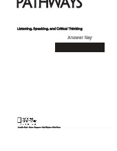 Pathways 4: Answer Keys for Listening, Speaking, & Critical Thinking