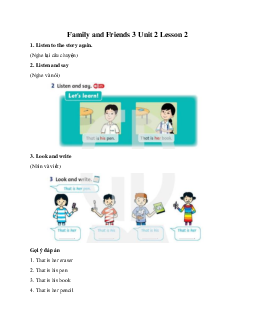Family and Friends 3 Unit 2 Lesson 2 This is his ruler