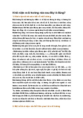 Khái niệm môi trường nào sau đây là đúng?