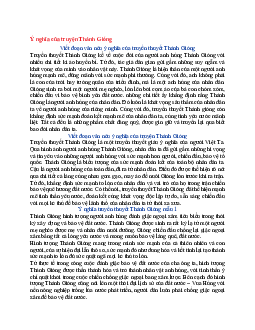 Văn mẫu lớp 6 Chân trời sáng tạo bài Ý nghĩa của truyện Thánh Gióng