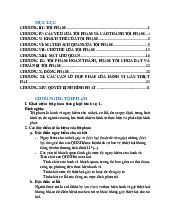 Tội Phạm và Cấu Thành Tội Phạm | Môn Luật hình sự - Trường Đại học Luật Hà Nội