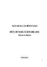 Ngân hàng câu hỏi tự luận chủ nghĩa xã hội khoa học | Trường Đại học Kinh tế Quốc dân