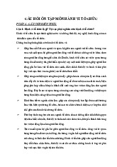 Câu hỏi ôn tập Môn Hành vi tổ chức | Đại học Kinh Tế Quốc Dân