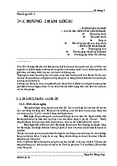 Lý thuyết chương 2 Hàm logic | Môn Toán cao cấp