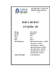 Thu hút và Thiếu hụt Đầu Tư Quốc Tế | Báo cáo Giữa Kỳ Đầu Tư Quốc Tế