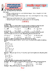 Phiếu Bài Tập Toán 9 Bài Phương Trình Bậc Nhất Hai Ẩn-Hệ Phương Trình Bậc Nhất Hai Ẩn